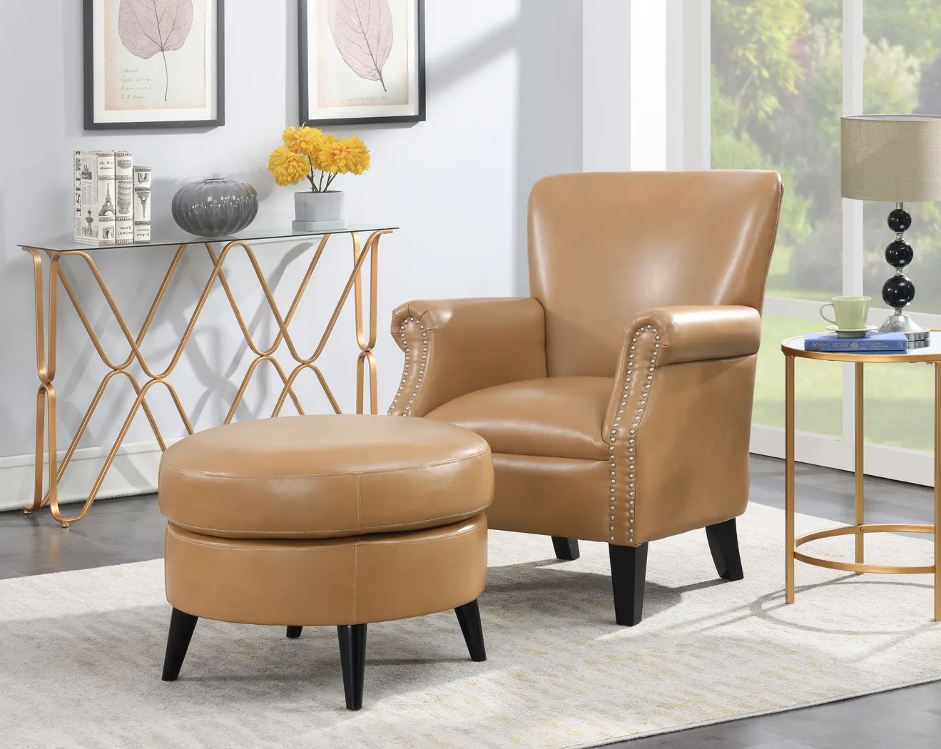 Halgo Brown Accent Chair - Thumbnail - Image 5