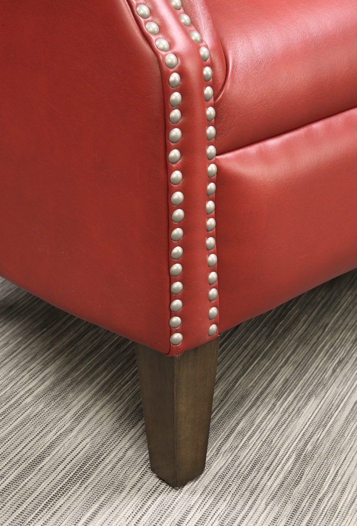 Halgo Red Accent Chair - Thumbnail - Image 4