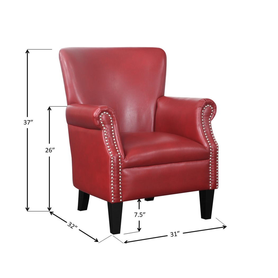 Halgo Red Accent Chair - Thumbnail - Image 6