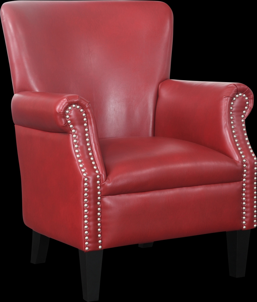 Halgo Red Accent Chair - Thumbnail - Image 1