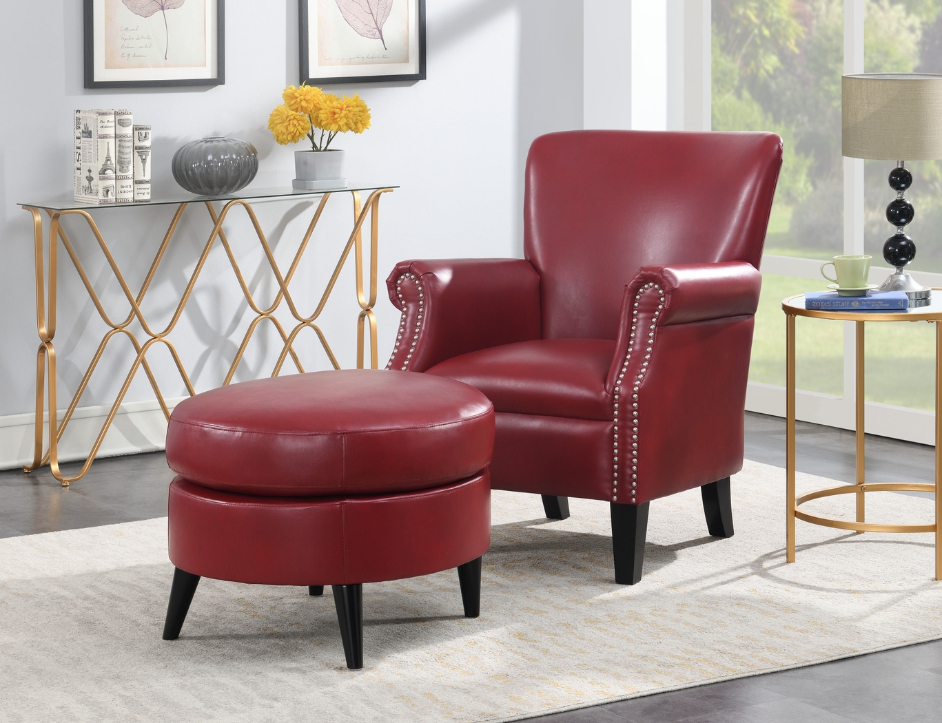 Halgo Red Ottoman - Thumbnail - Image 3