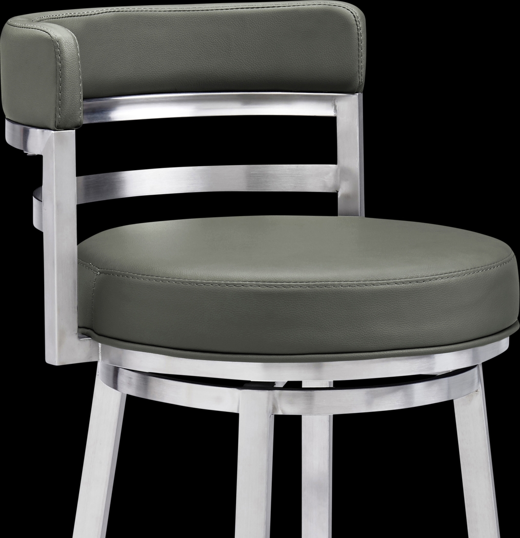 Haligue Gray Swivel Barstool - Thumbnail - Image 4