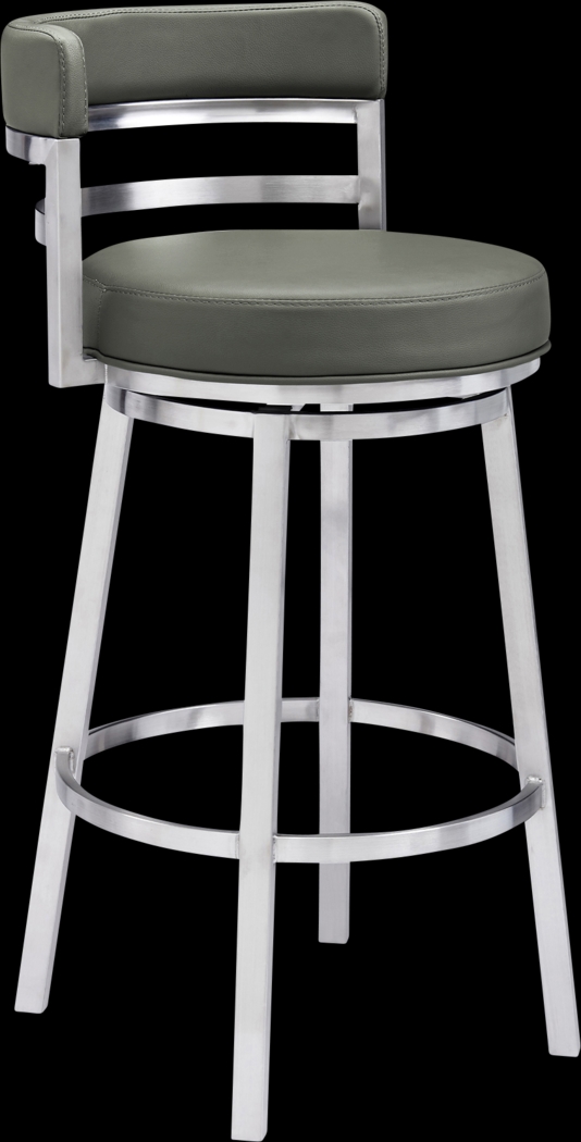 Haligue Gray Swivel Barstool - Thumbnail - Image 1