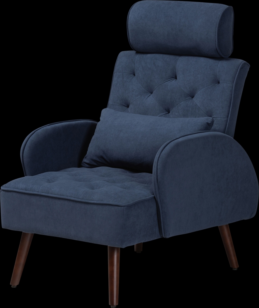 Halijen Navy Recliner and Ottoman Set - Thumbnail - Image 6