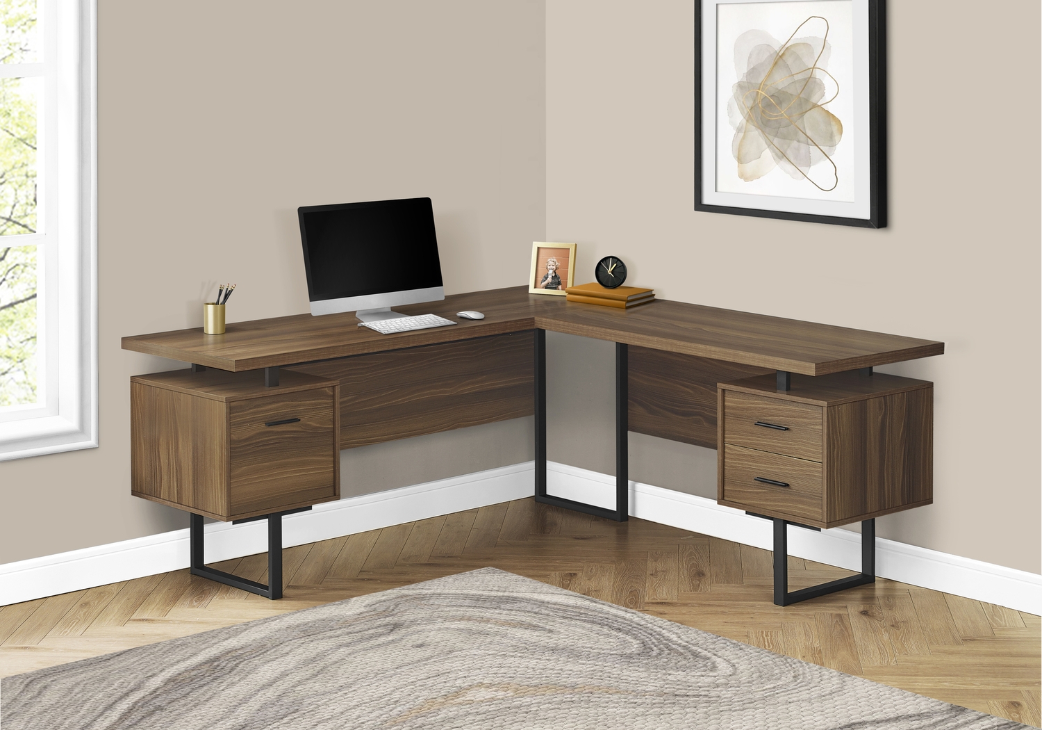 Halladay Walnut Desk - Thumbnail - Image 2