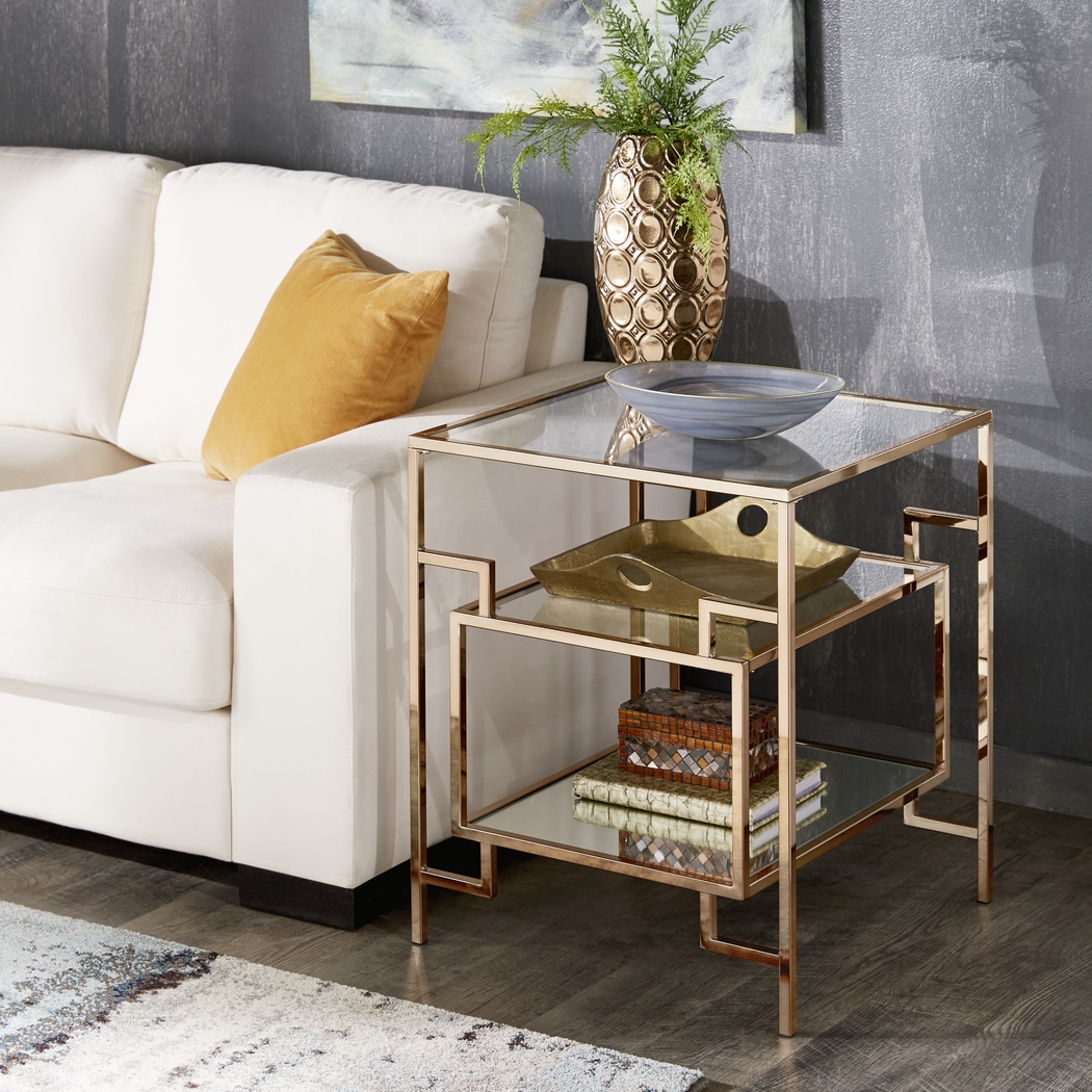 Halleck Gold Accent Table - Thumbnail - Image 4