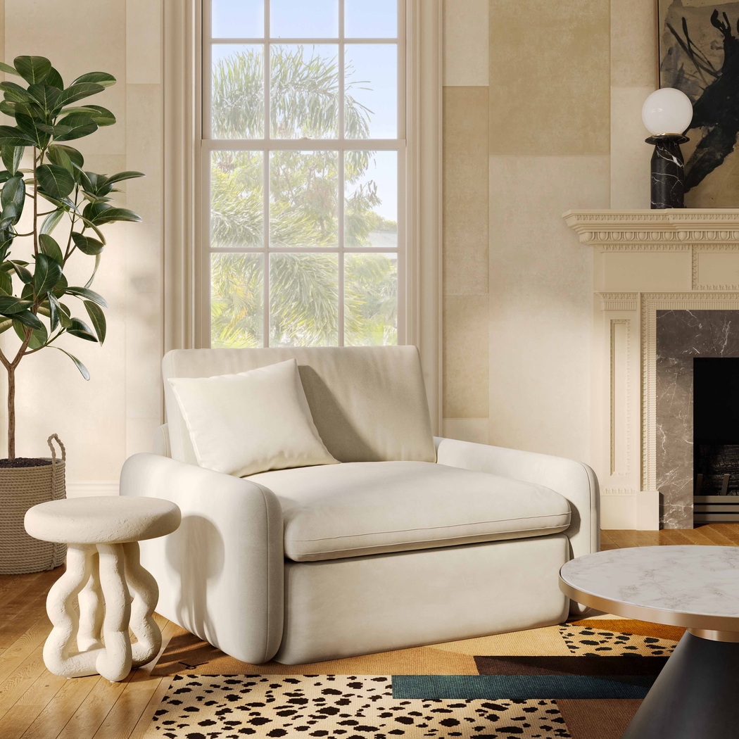 Halleluia Cream Accent Chair - Thumbnail - Image 2