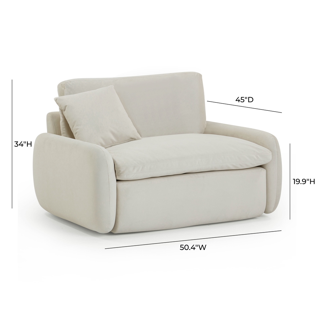 Halleluia Cream Accent Chair - Thumbnail - Image 7