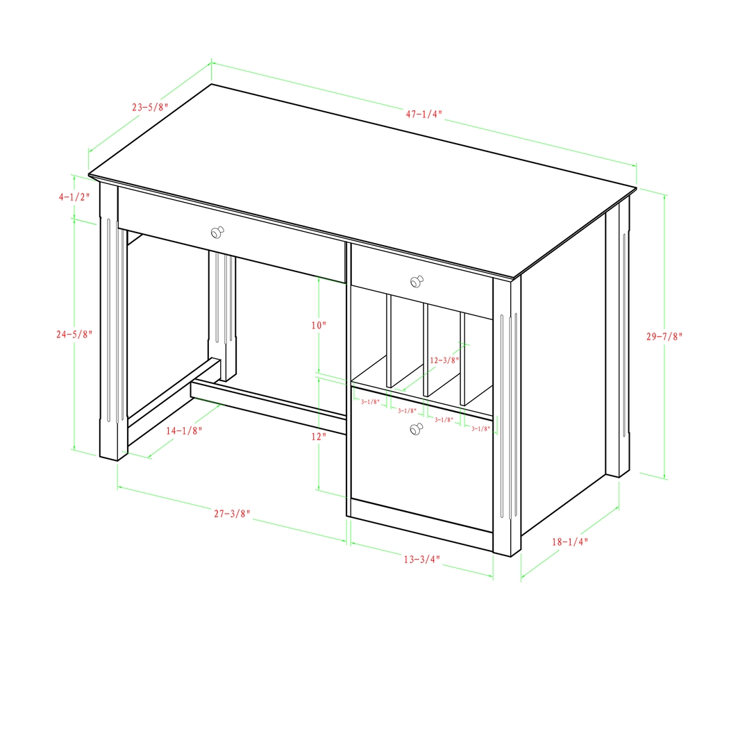Halley White Desk - Thumbnail - Image 5
