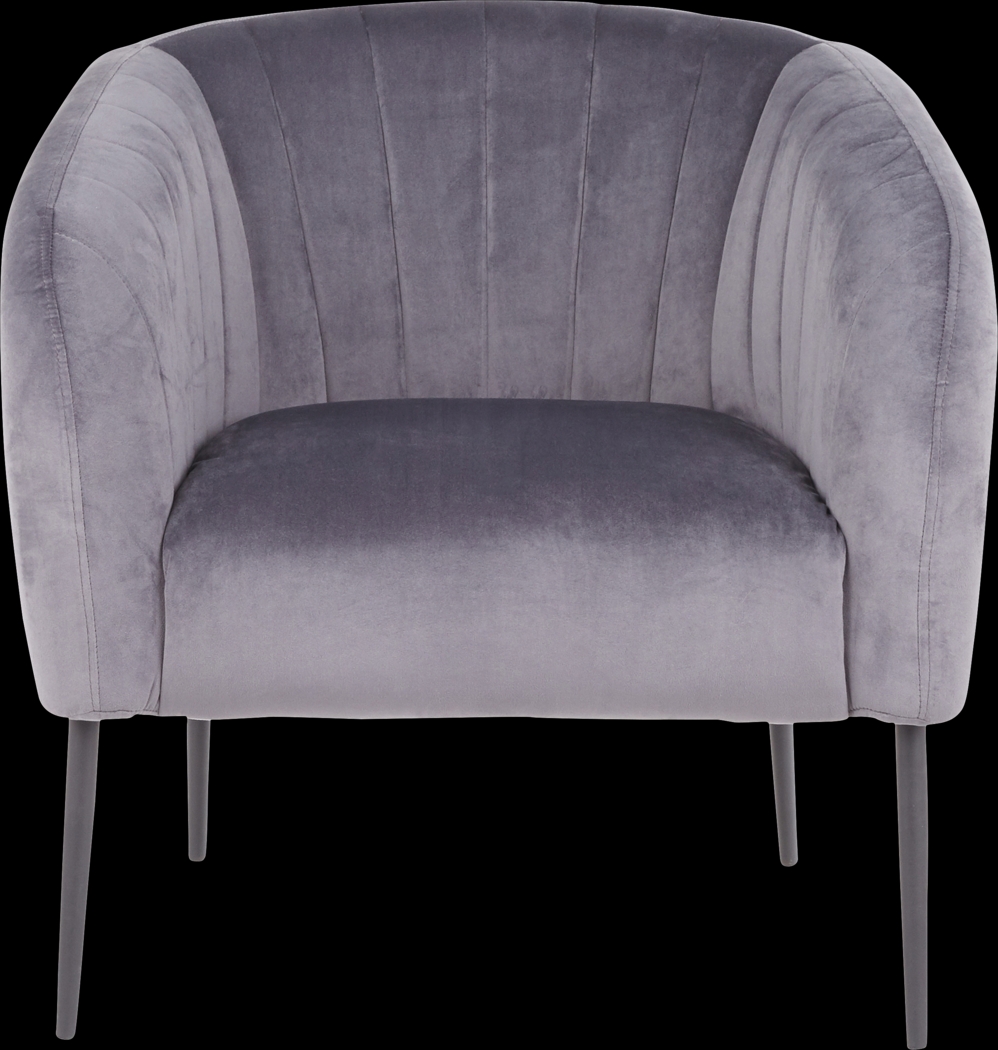 Halliard Gray Plush Accent Chair - Thumbnail - Image 4