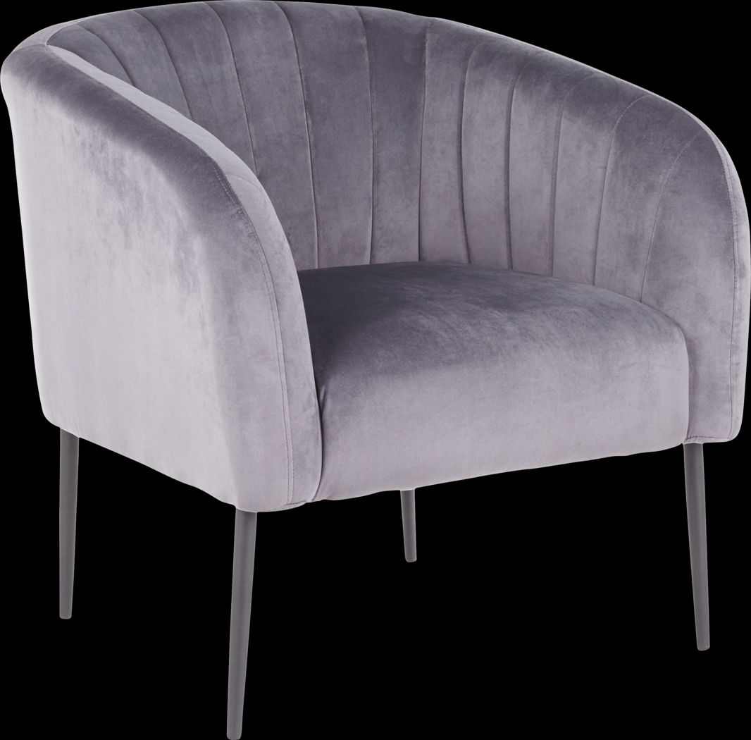Halliard Gray Plush Accent Chair - Thumbnail - Image 1