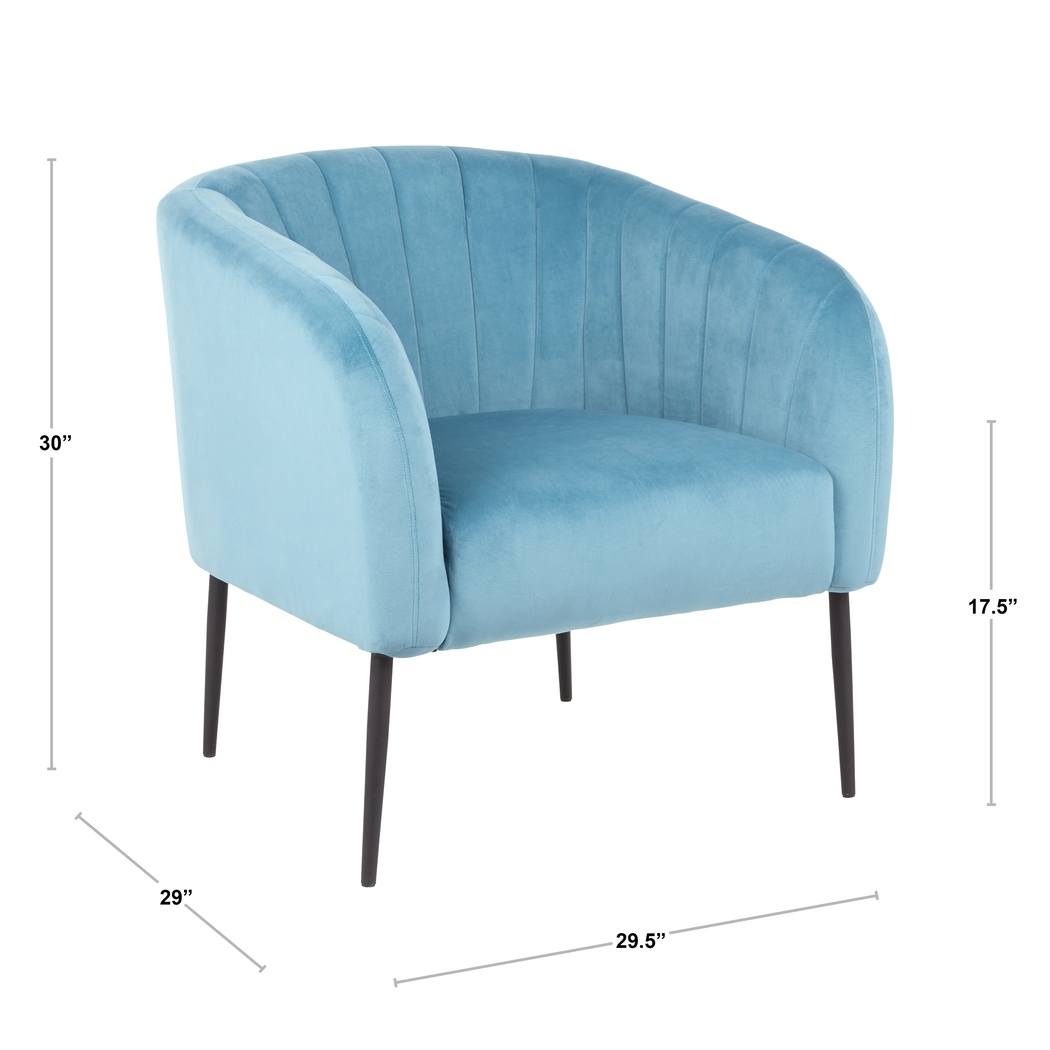 Halliard Turquoise Accent Chair - Thumbnail - Image 3