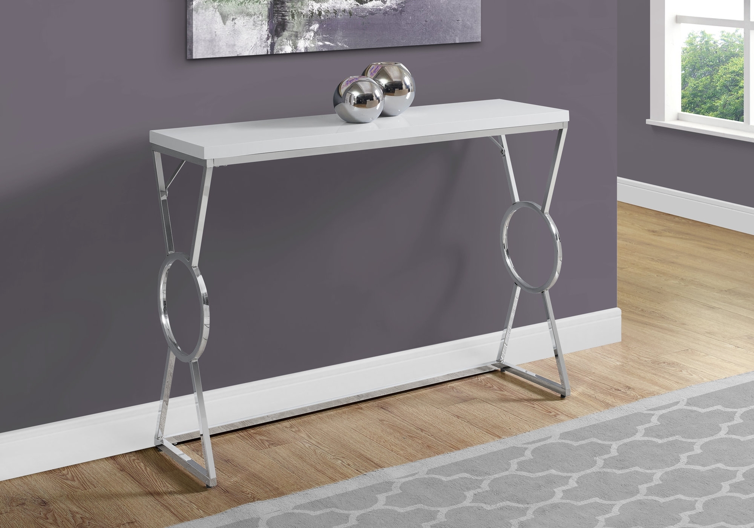 Hallstone White Console Table - Thumbnail - Image 2