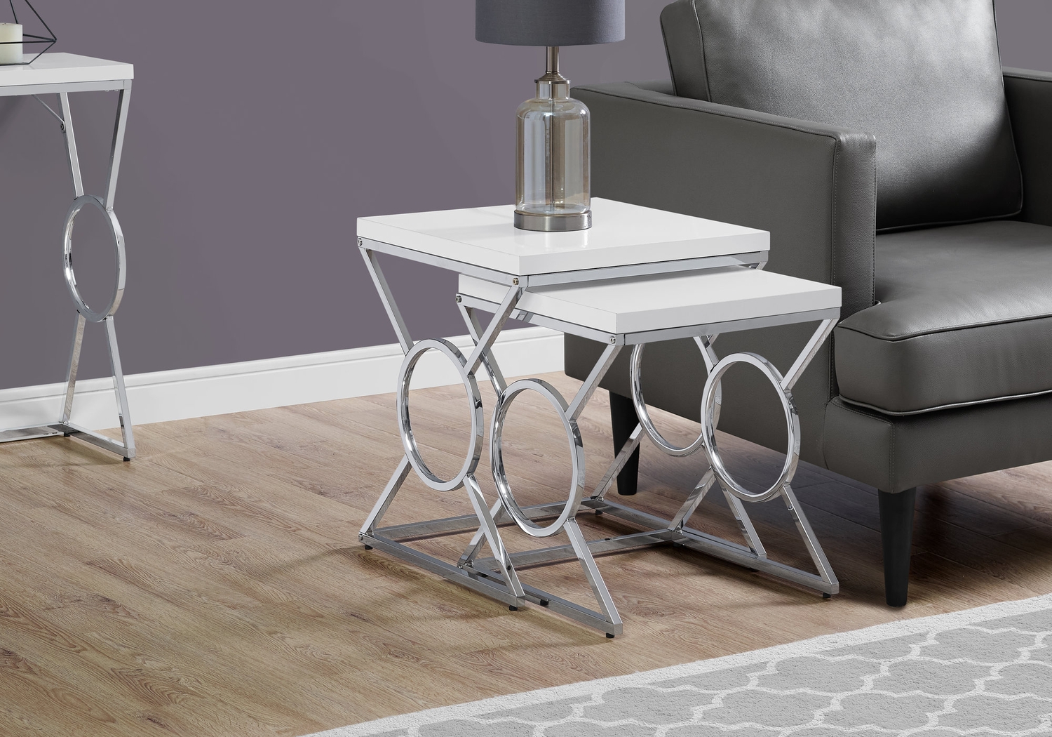 Hallstone White Nesting Tables, Set of 2 - Thumbnail - Image 2