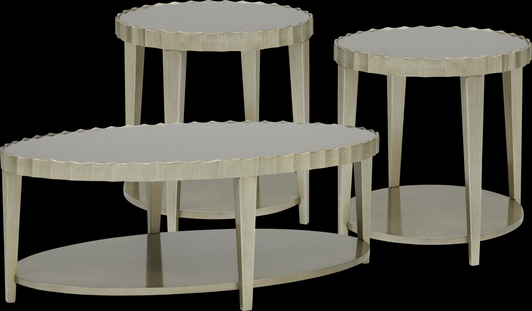 Aragon Blue Leather 5 Pc Living Room - Thumbnail - Image 4