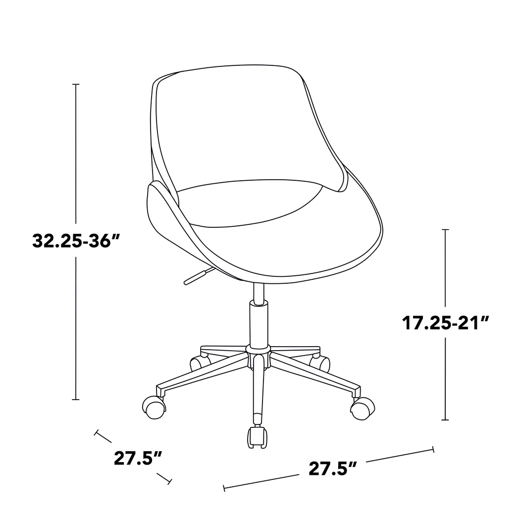 Halma I Cream Desk Chair - Thumbnail - Image 7
