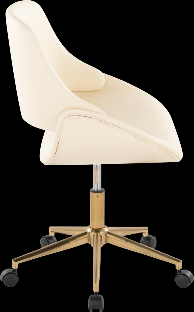 Halma II Cream Desk Chair - Thumbnail - Image 2