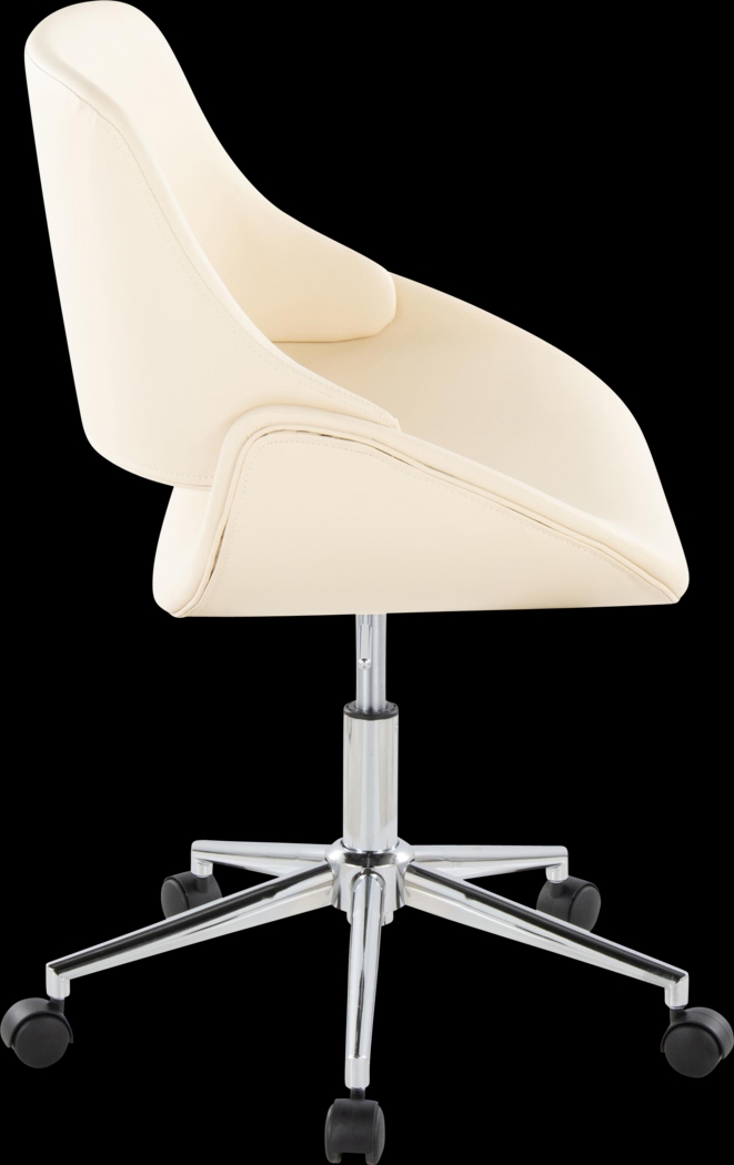 Halma III Cream Desk Chair - Thumbnail - Image 4
