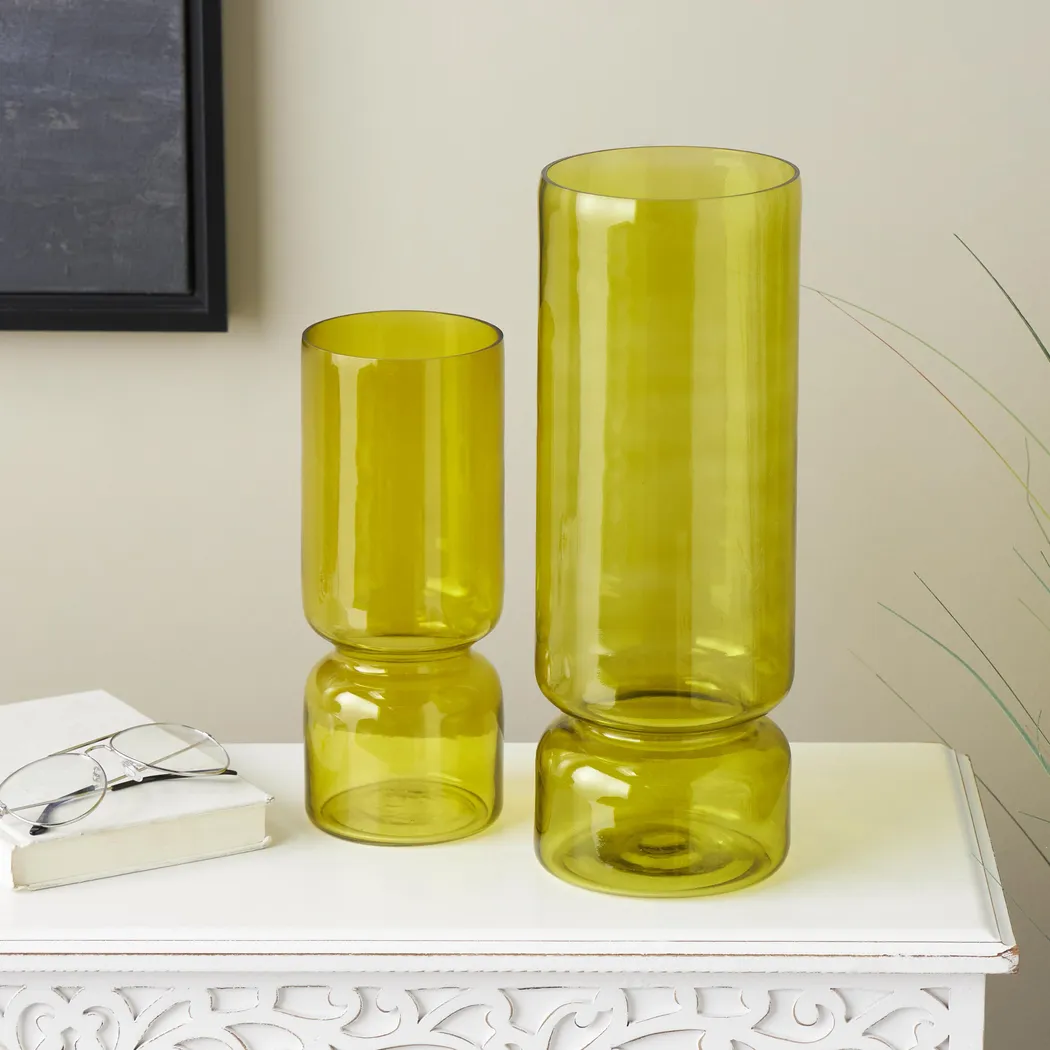 Halmi Green Vase, Set of 2 - Thumbnail - Image 2