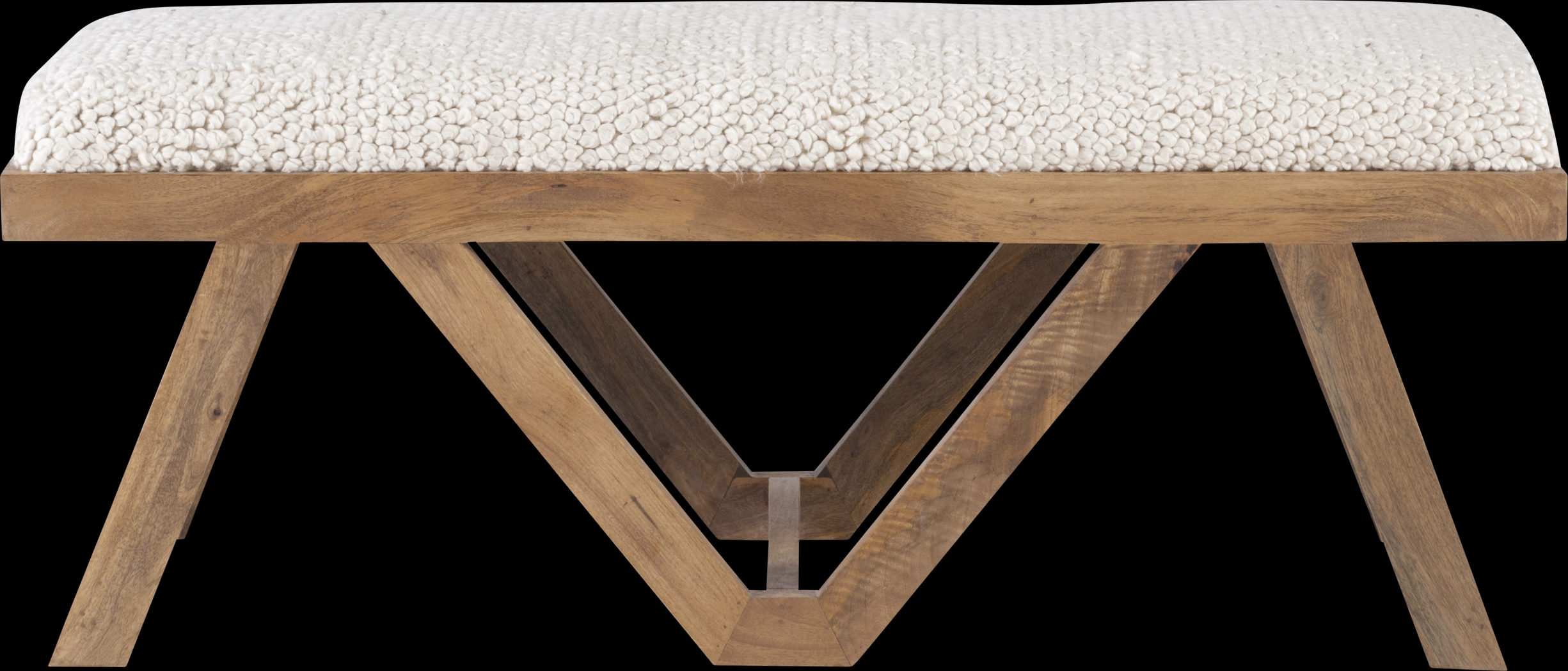 Halning Cream Accent Bench - Thumbnail - Image 4