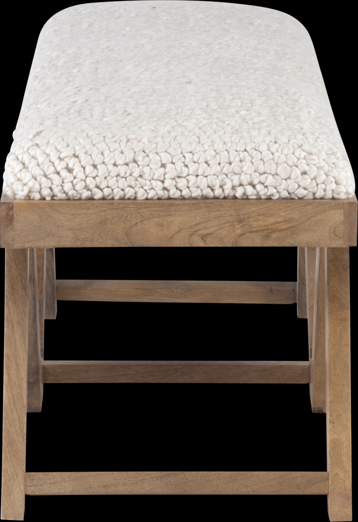 Halning Cream Accent Bench - Thumbnail - Image 5