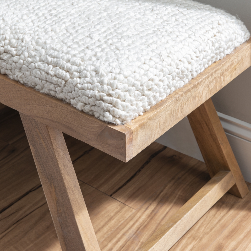 Halning Cream Accent Bench - Thumbnail - Image 7