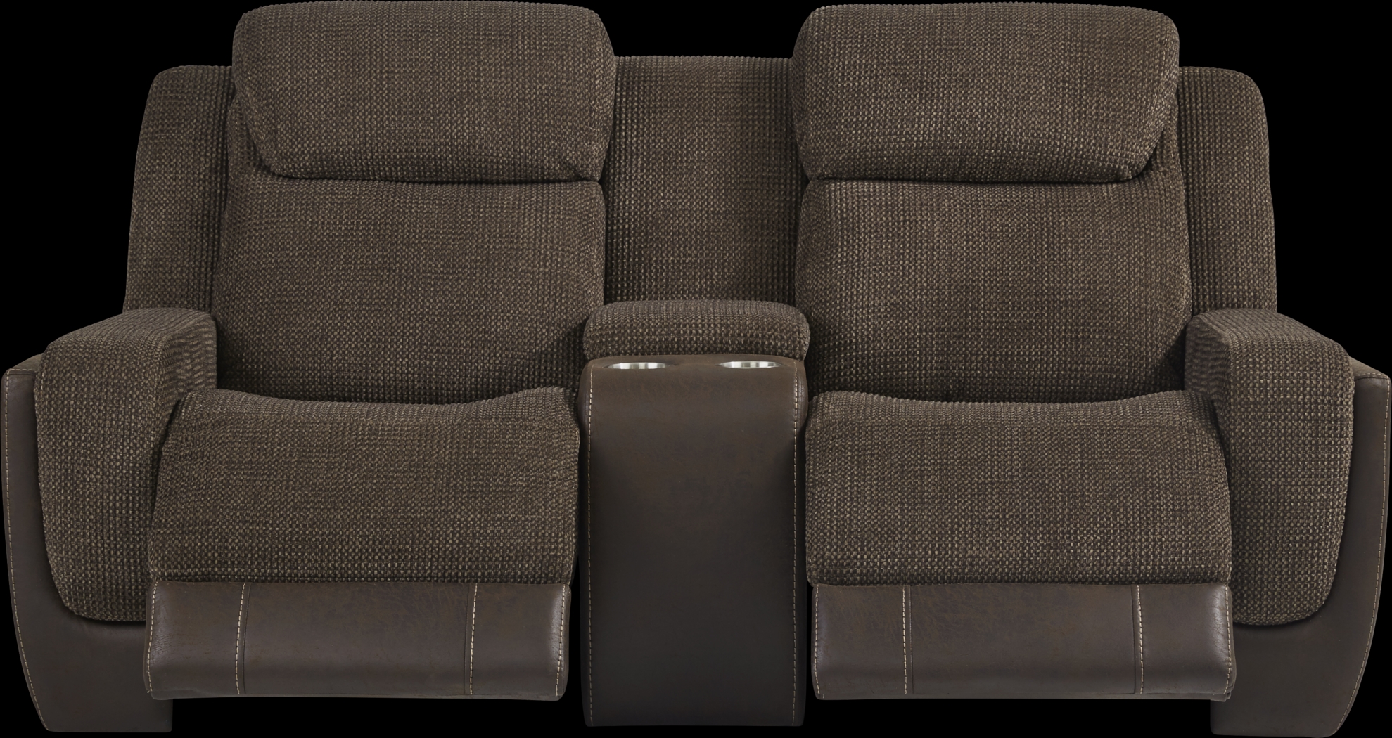 Halsted Brown Dual Power Reclining Console Loveseat - Thumbnail - Image 2