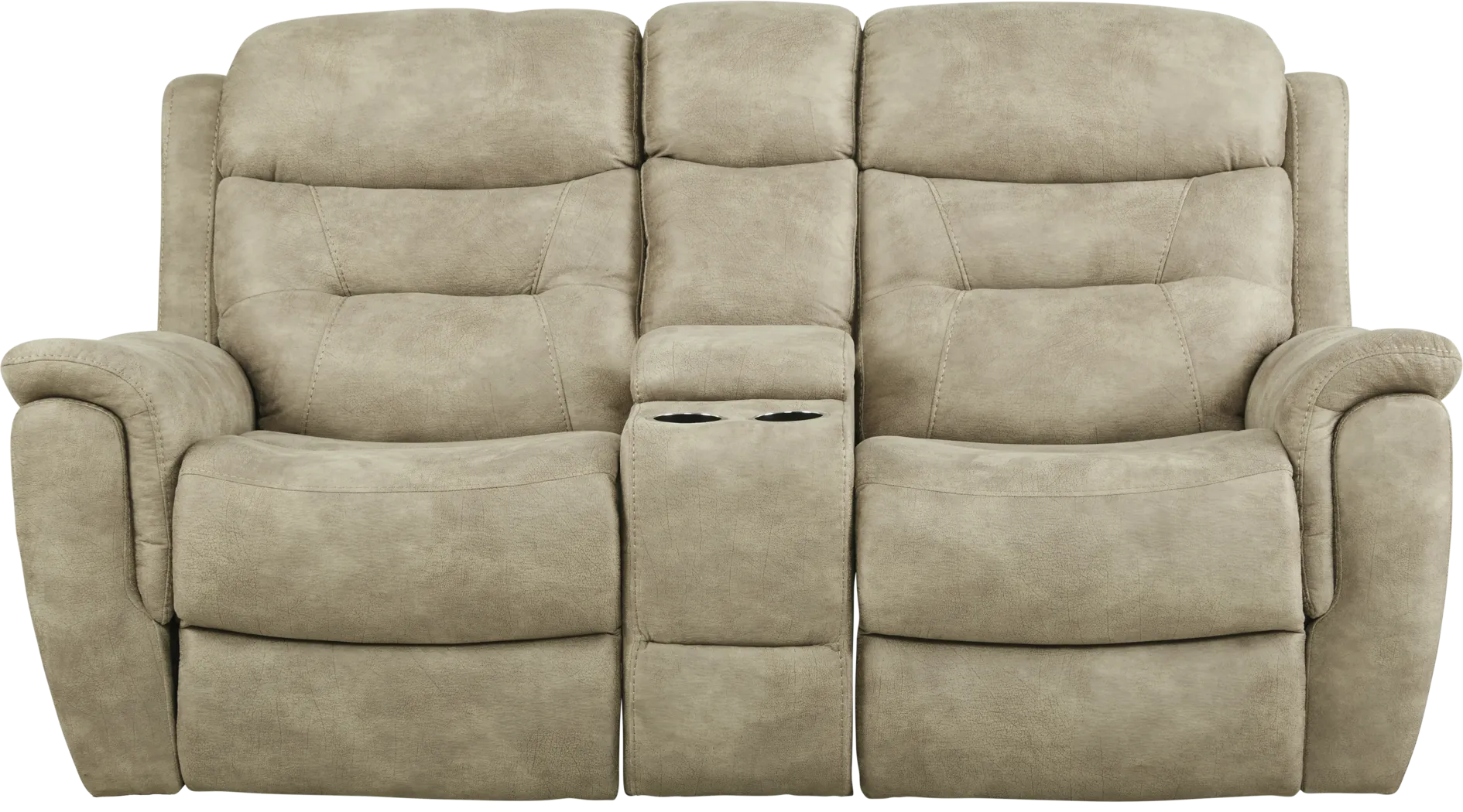 Halton Hills Sand Reclining Console Loveseat - Thumbnail - Image 2