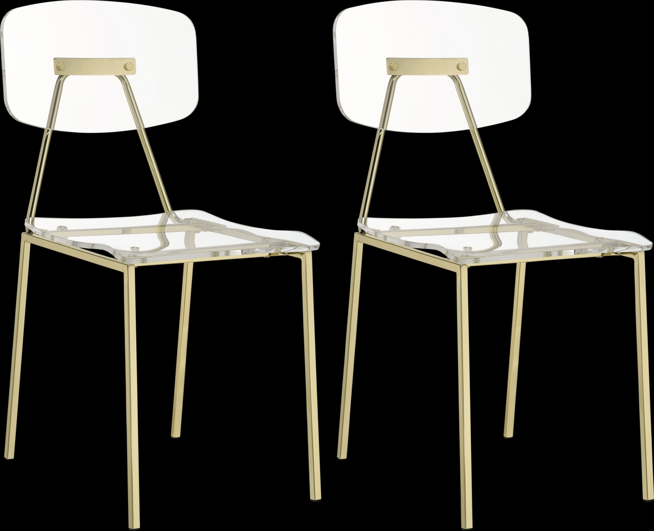 Hamdin I Clear Side Chair, Set of 2 - Thumbnail - Image 1