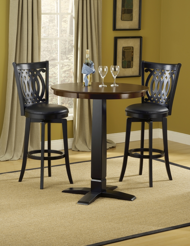 Hamelyn Black 3 Pc. Bistro Table Set - Thumbnail - Image 2