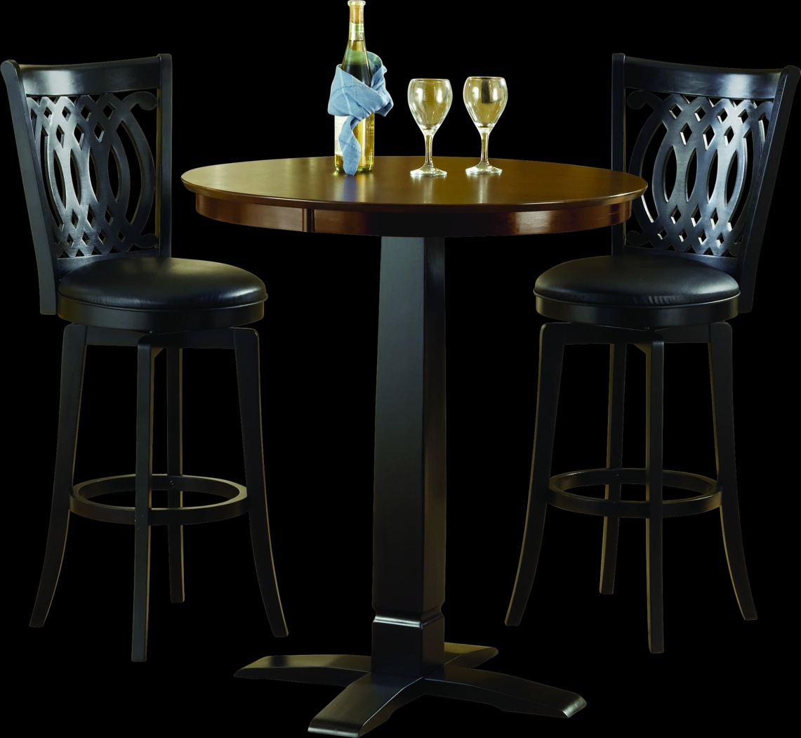 Hamelyn Black 3 Pc. Bistro Table Set - Thumbnail - Image 1