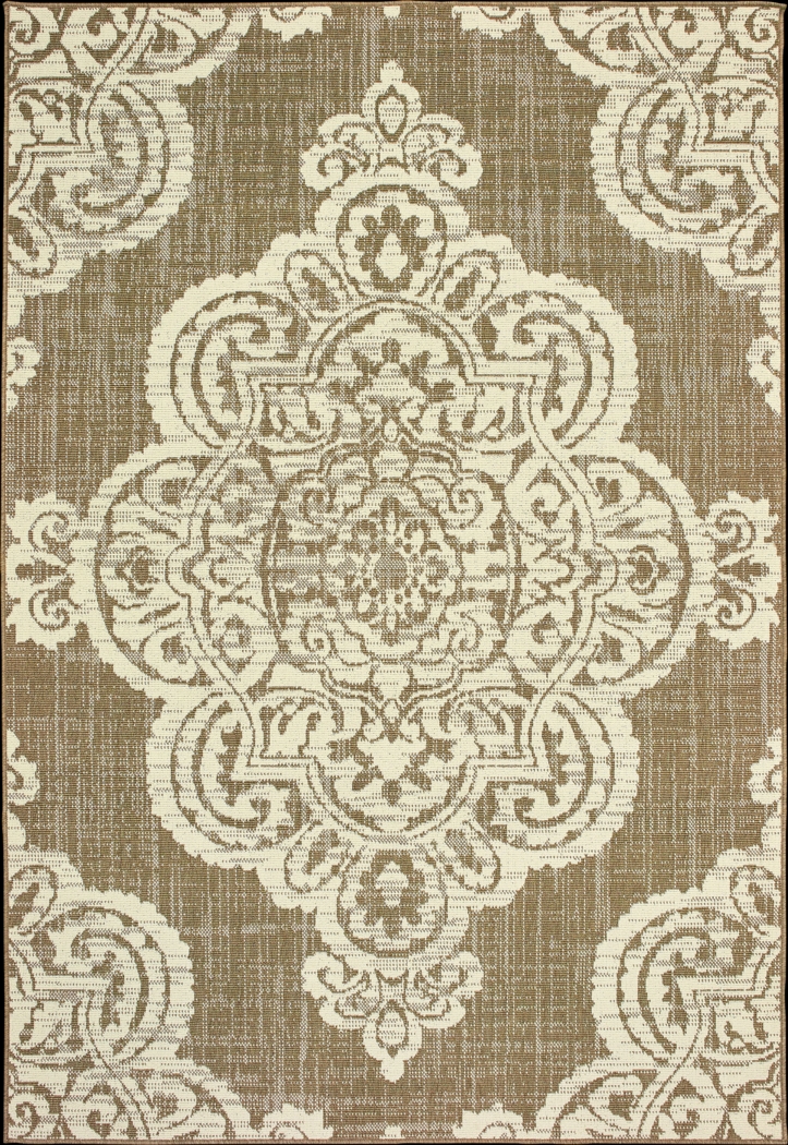 Hamiller Tan 7'10 x 10'10 Indoor/Outdoor Rug - Thumbnail - Image 1