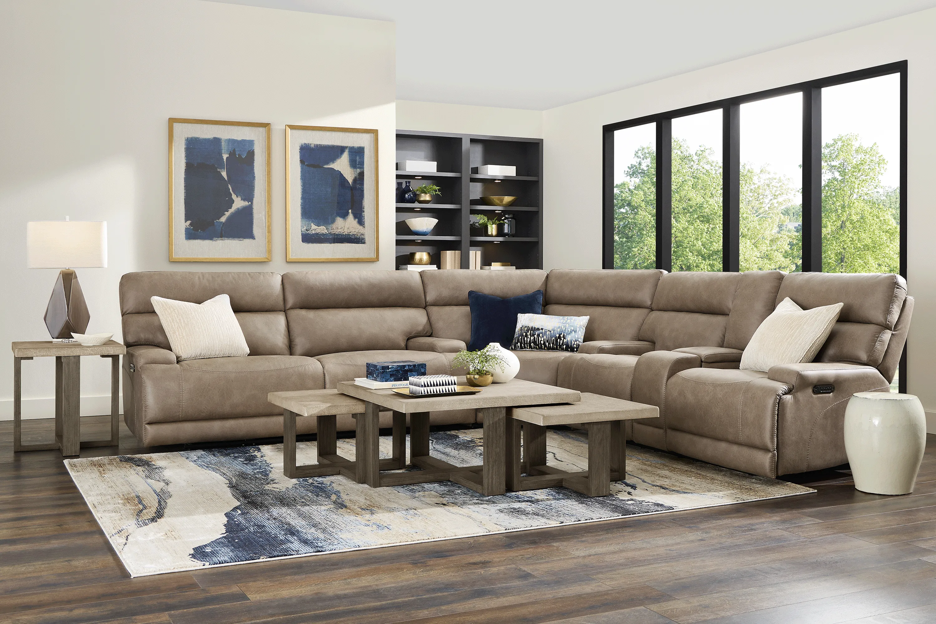 Hamilton Mushroom 3 Pc Dual Power Reclining Sectional - Thumbnail - Image 3