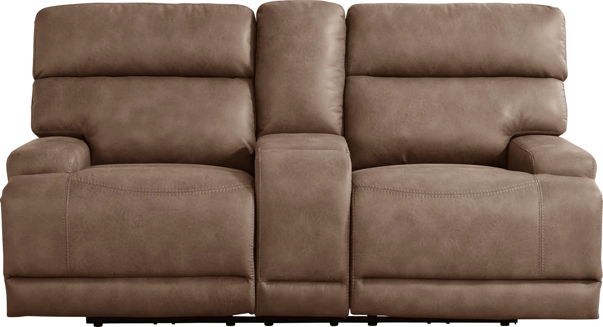 Hamilton Tobacco Dual Power Reclining Console Loveseat - Thumbnail - Image 2