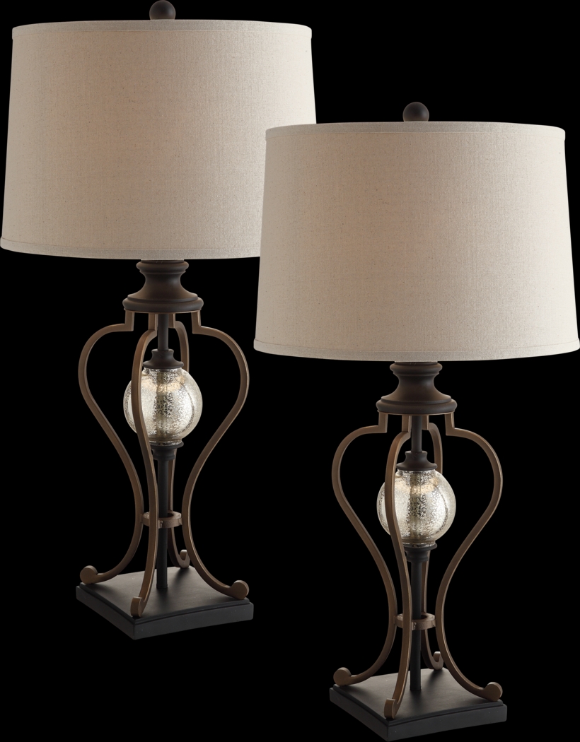 Hamilton Trace Bronze Table Lamps, Set of 2 - Thumbnail - Image 1