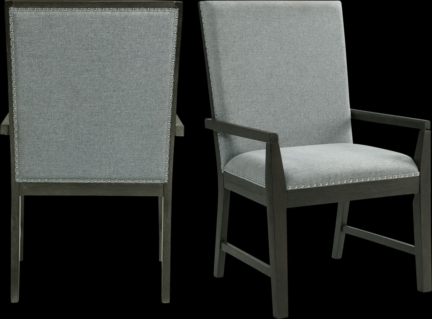 Hammerworth Gray Arm Chair, Set of 2 - Thumbnail - Image 1