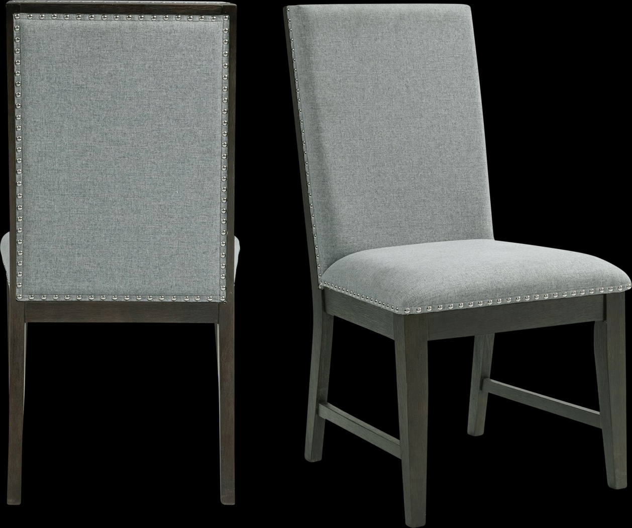 Hammerworth Gray Side Chair, Set of 2 - Thumbnail - Image 1