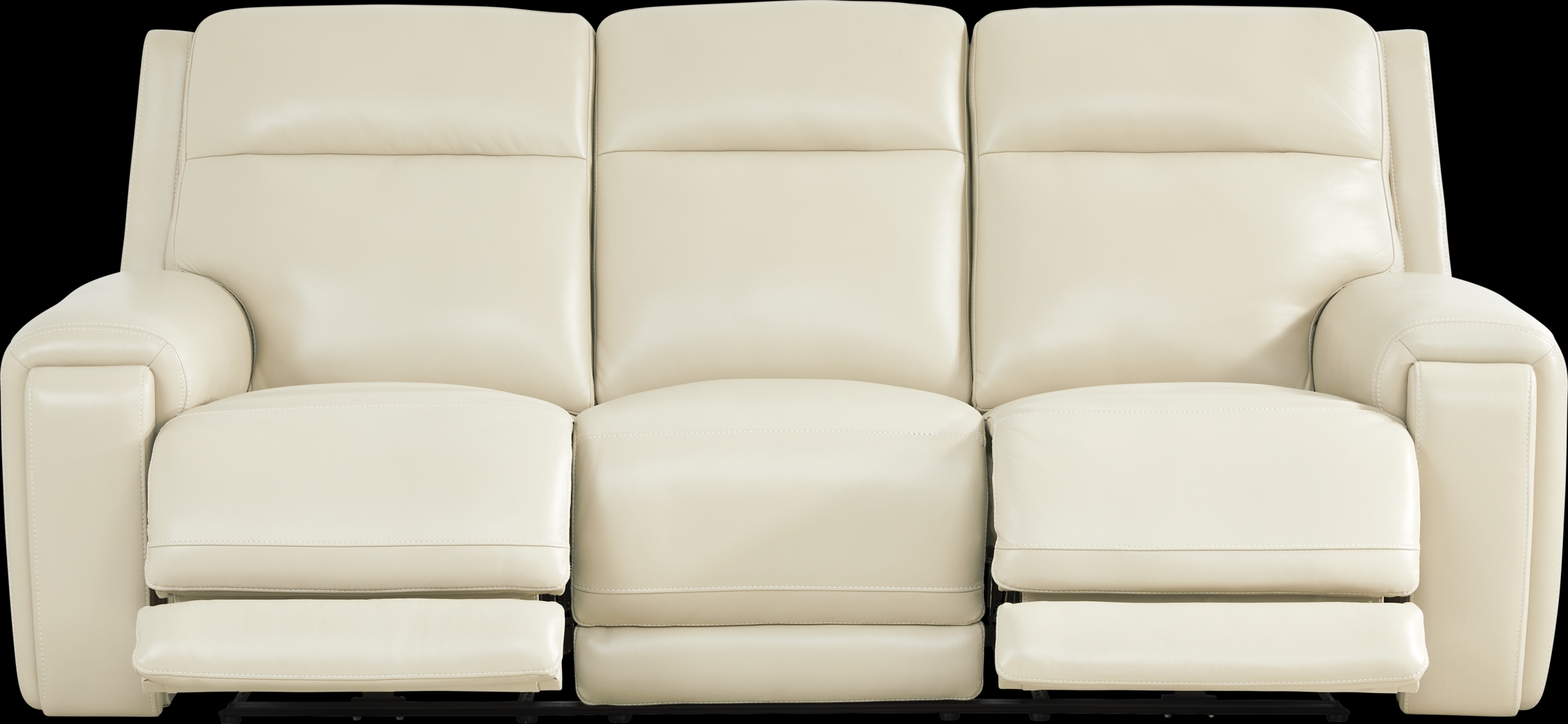 Hammond Park Beige Leather 8 Pc Triple Power Reclining Living Room - Thumbnail - Image 2