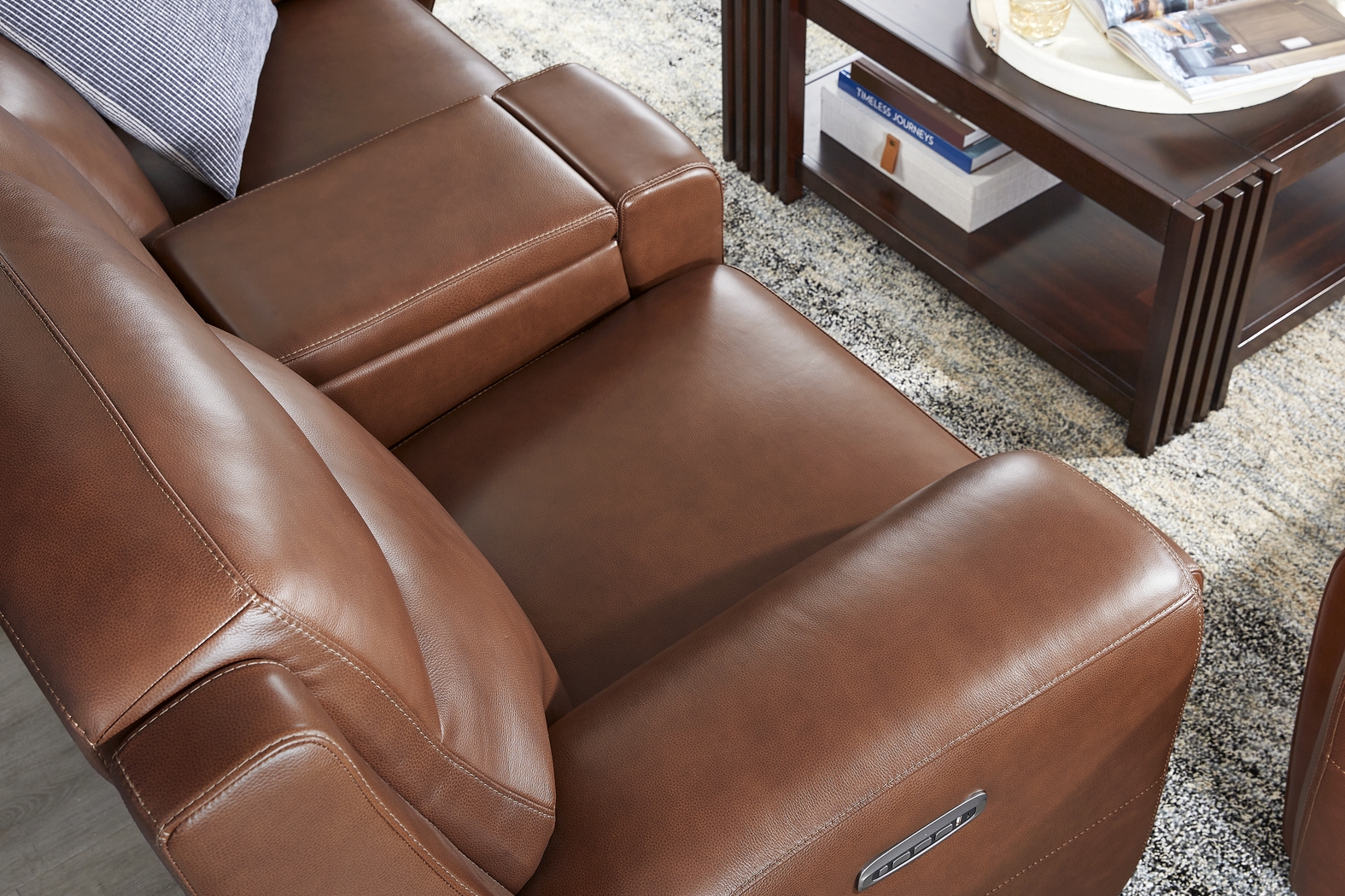 Hammond Park Brown Leather 5 Pc Triple Power Reclining Living Room - Thumbnail - Image 8