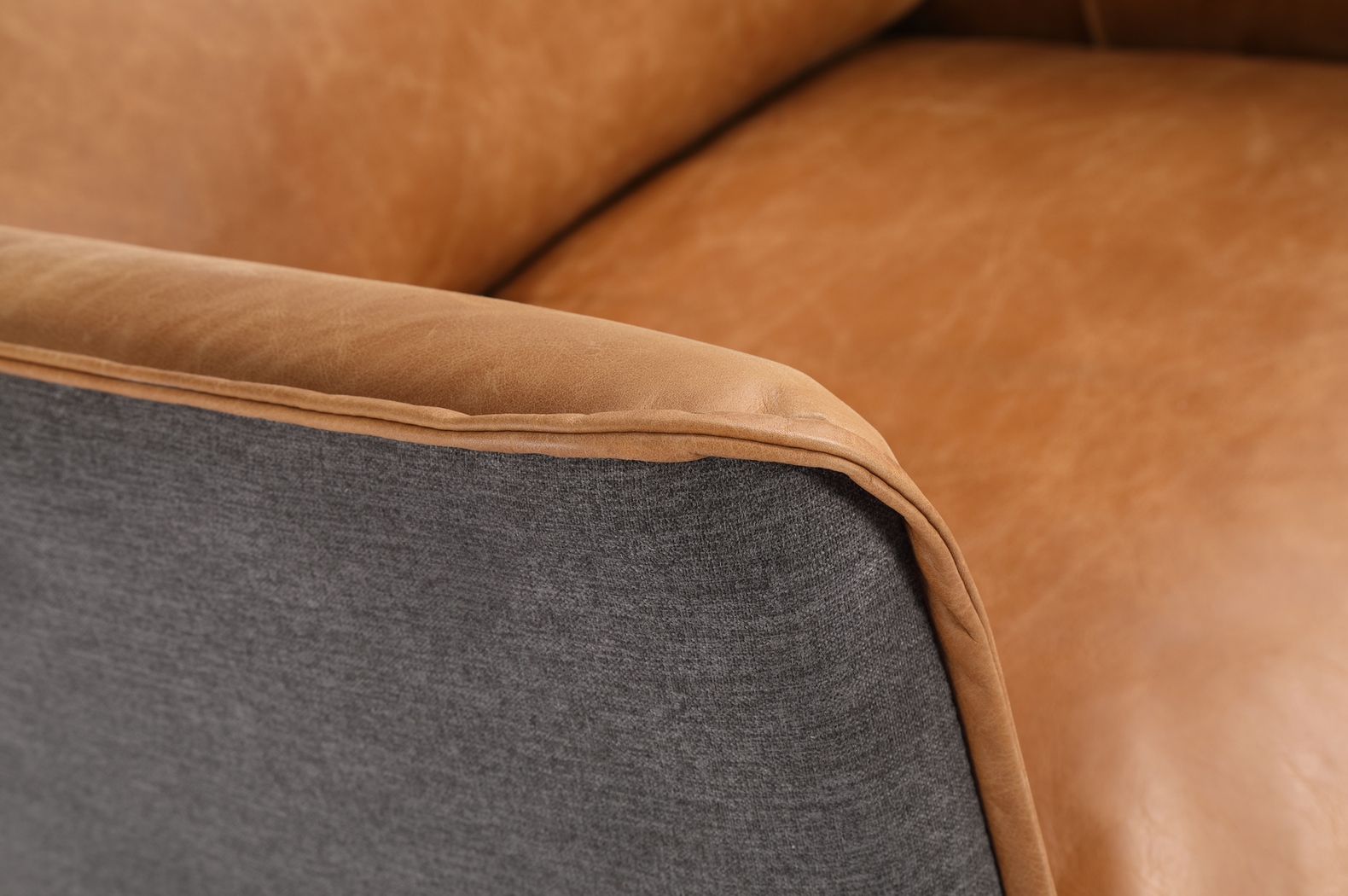 Hamor Orange Leather Accent Chair - Thumbnail - Image 5