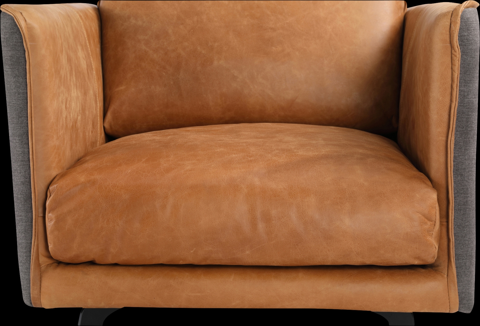 Hamor Orange Leather Accent Chair - Thumbnail - Image 6