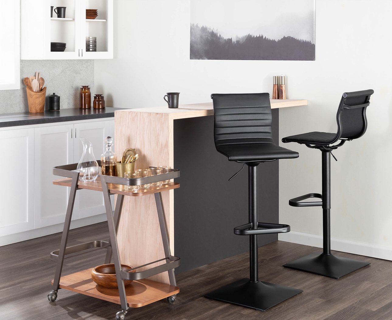 Hampden Black Adjustable Barstool - Thumbnail - Image 7