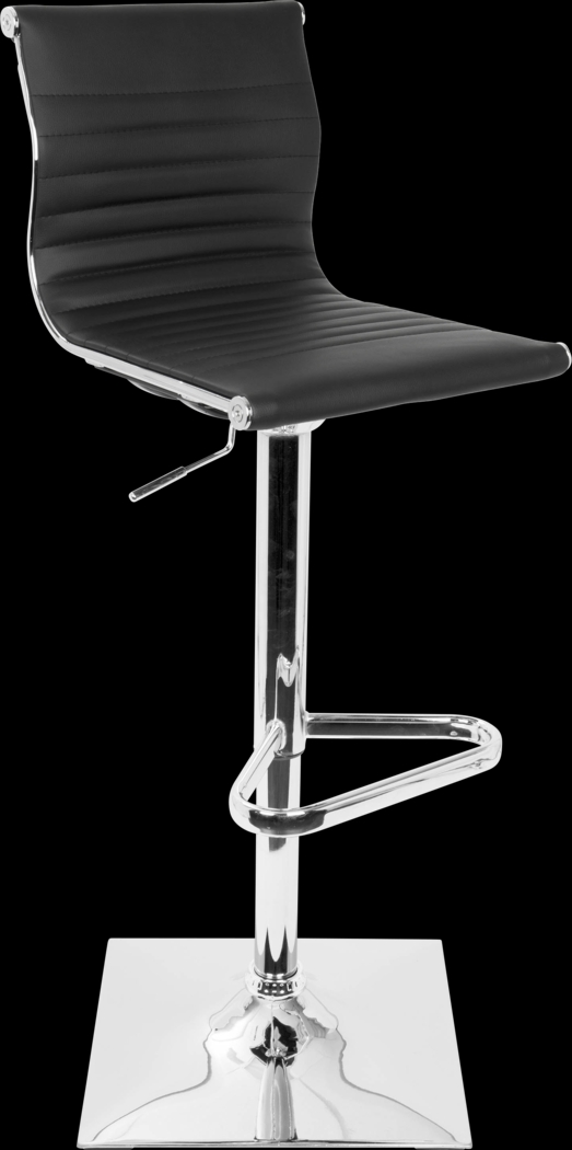 Hampden Black Chrome Adjustable Swivel Barstool - Thumbnail - Image 1