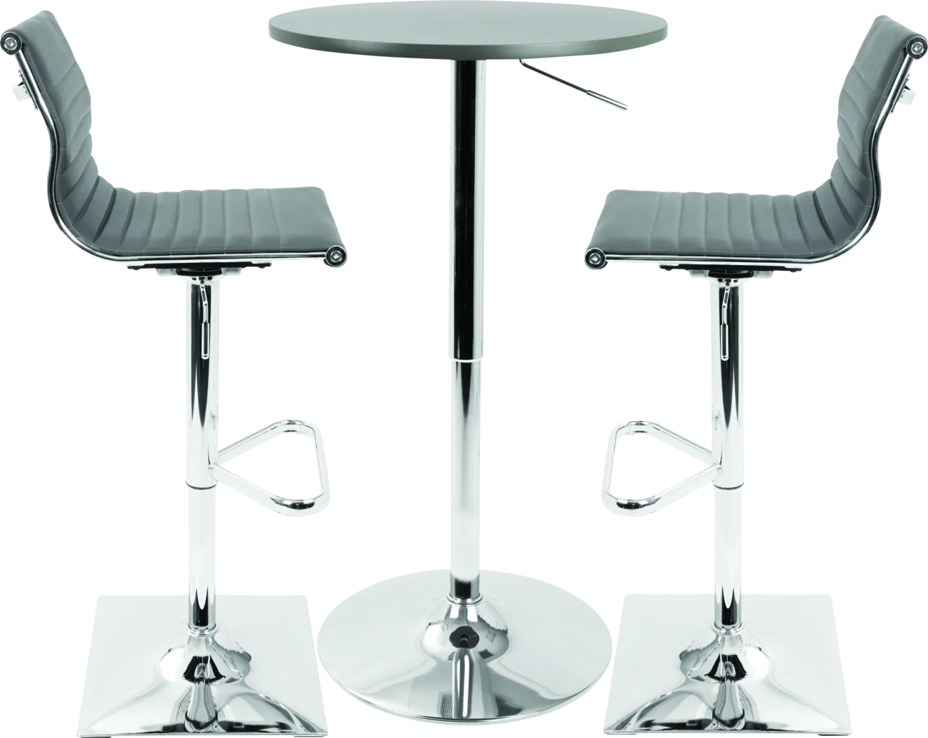 Hampden Gray 3 Pc Bar Height Dining Set - Thumbnail - Image 2