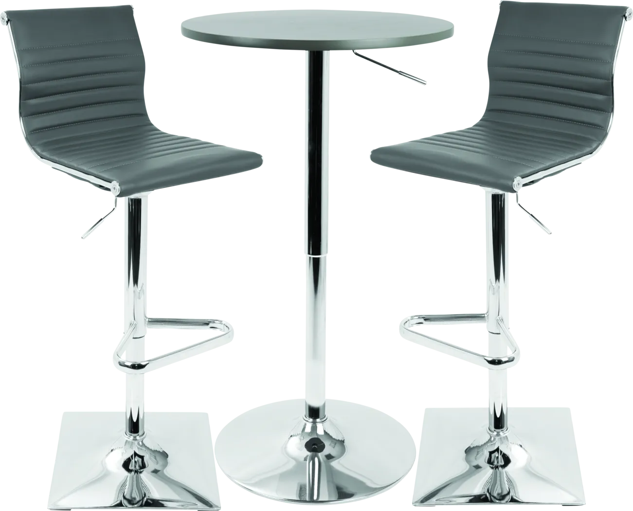 Hampden Gray 3 Pc Bar Height Dining Set - Thumbnail - Image 1