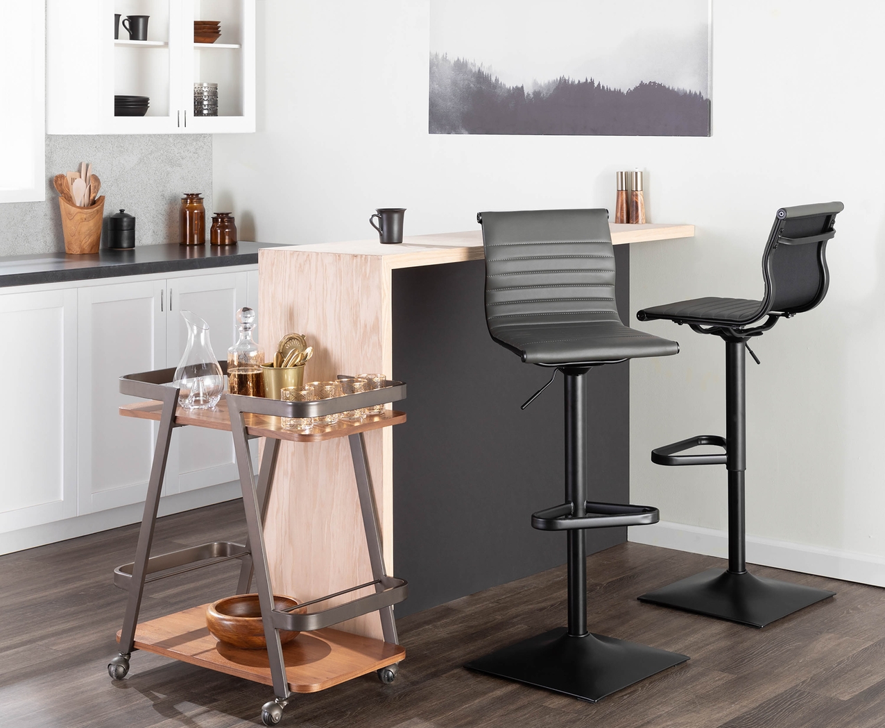 Hampden Gray Adjustable Barstool - Thumbnail - Image 7