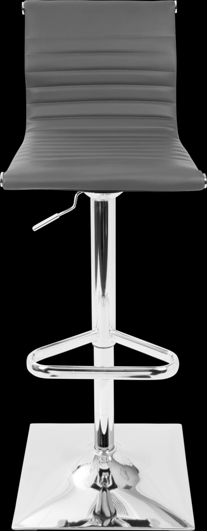 Hampden Gray Chrome Adjustable Swivel Barstool - Thumbnail - Image 2
