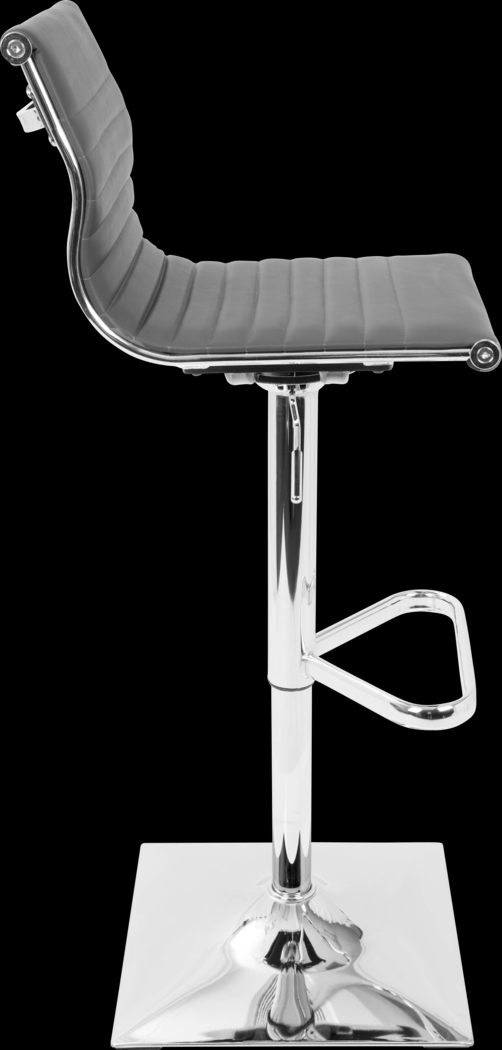 Hampden Gray Chrome Adjustable Swivel Barstool - Thumbnail - Image 3