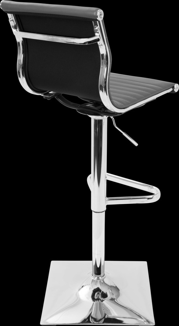 Hampden Gray Chrome Adjustable Swivel Barstool - Thumbnail - Image 4