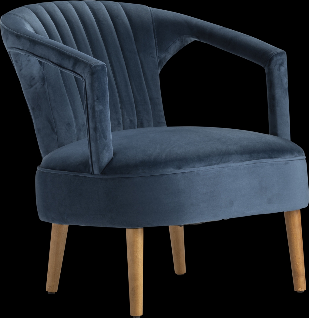 Hampson Blue Accent Chair - Thumbnail - Image 1
